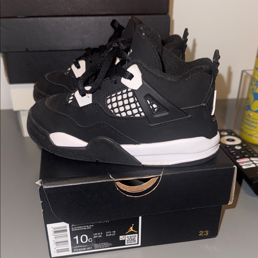 100% Authentic Kids Toddler Jordan 4s Size 10C Comes With Original Box